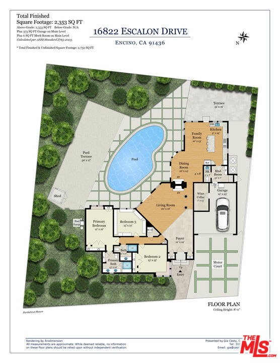 Floor plan, 16822 Escalon Dr